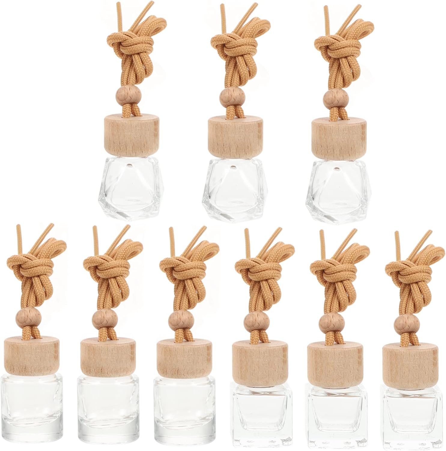 Angoily 9pcs Small Daily Creative Holder Multipurpose for Perfume Glass Release Empty Bottle