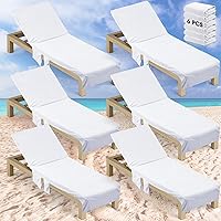 Vista 1 de Funda de algodón suave para silla de playa, toalla para tomar el sol, viajes, tumbona, con bolsillos laterales y superiores, para piscina al aire