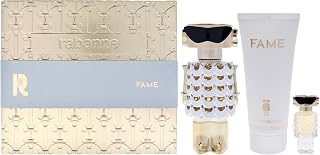 Fame by Paco Rabanne for Women - 3 Pc Gift Set 2.7 oz EDP Spray, 0.14oz EDP Splash (Mini), 3.4oz Body Lotion