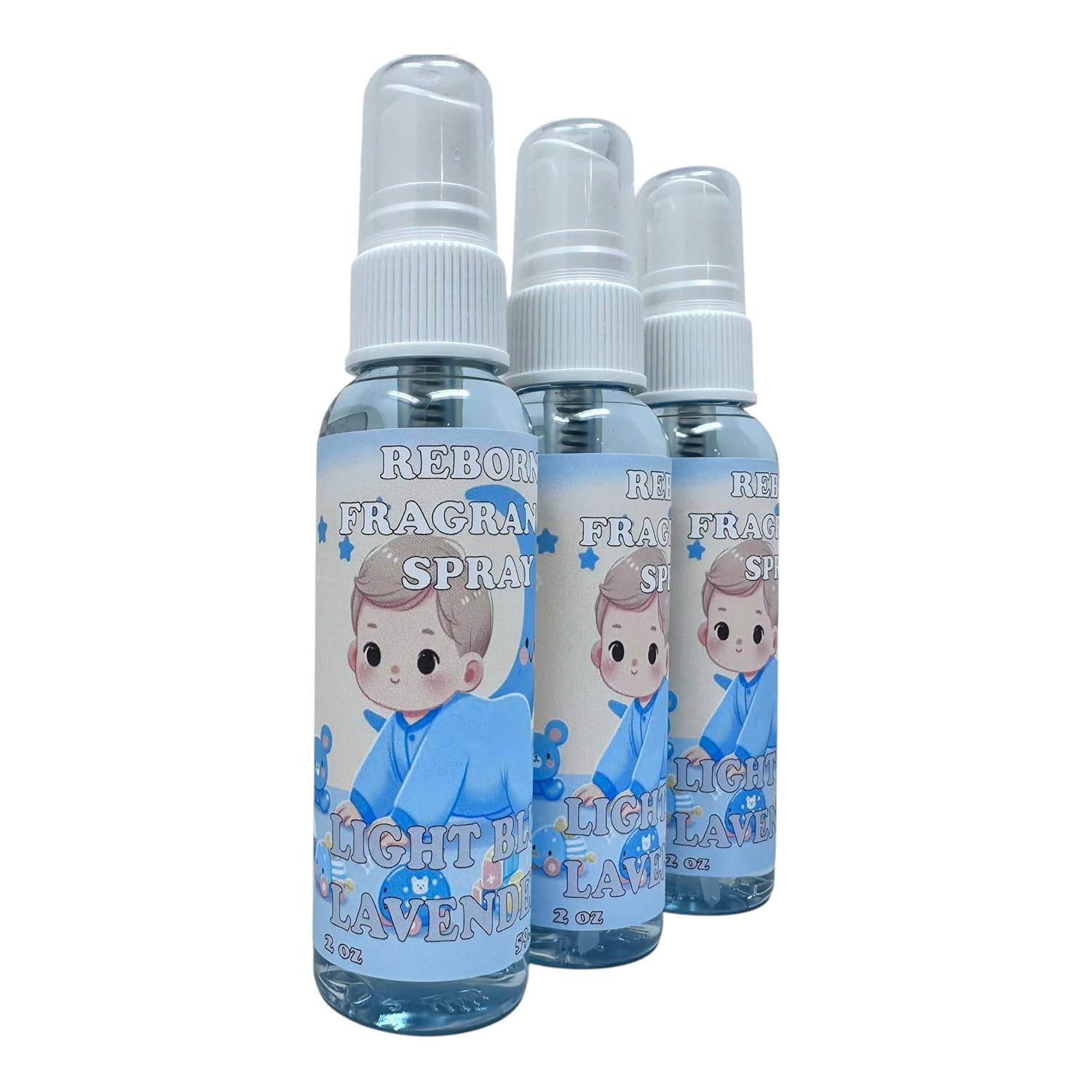 Reborn Fragrance Spray – Light Blue Lavender Scented Bliss perfume/cologne 2 oz spray (6 pieces of 2 oz each)