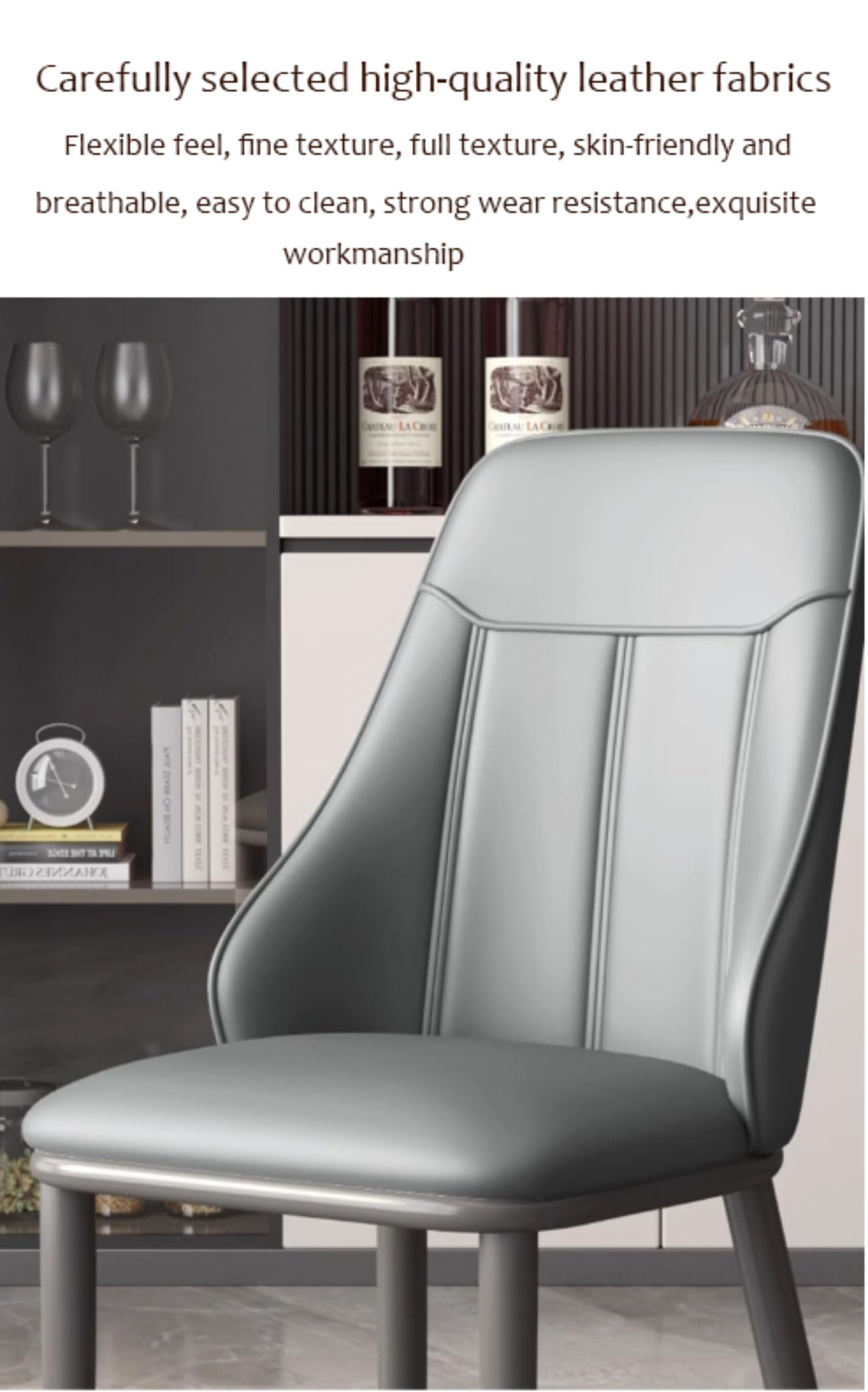 Set da 4 pezzi di accessori per capelli Luxus Esszimmerstühle mit Rückenlehne & Metallbeinen Elegante Küchenstühle für Esszimmer Schlafzimmer & Büro Komfortabel & Stilvoll