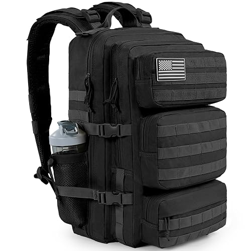 kookoomia 50L Military Tactical Assault Pack 3-Day (Black)