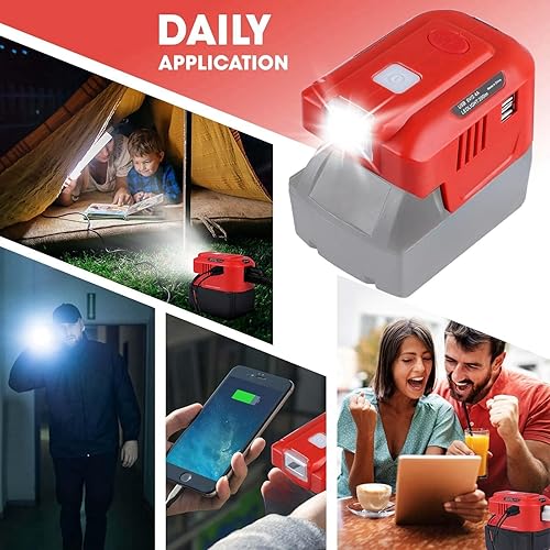 Miniatura 7 de Inversor de corriente para Milwaukee, inversor de fuente de alimentación portátil de 150 W para Milwaukee, inversor de corriente CA de 110 V-120 V