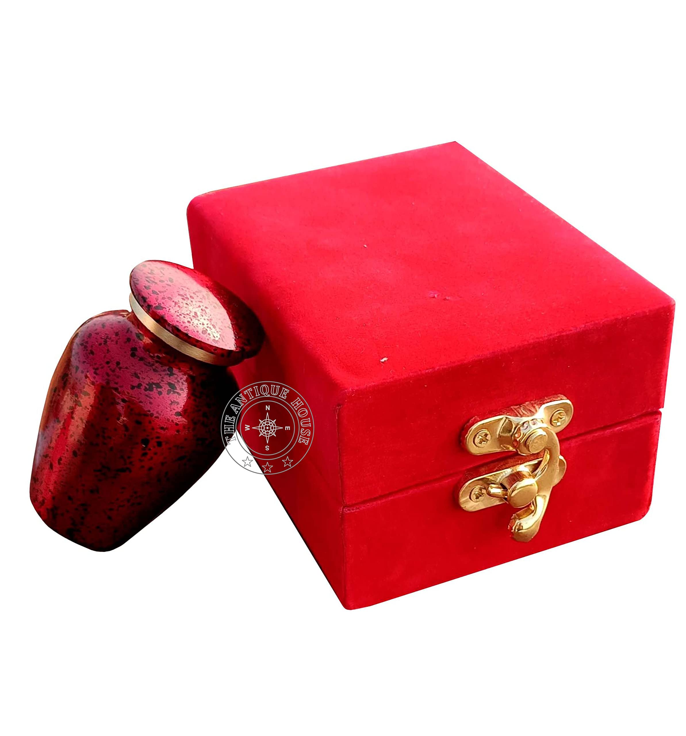 Celebration of Life - Mini urna roja de recuerdo de cremación para cenizas humanas, hermosa y atemporal, encuentra comodidad cada vez que miras esta urna, con caja roja