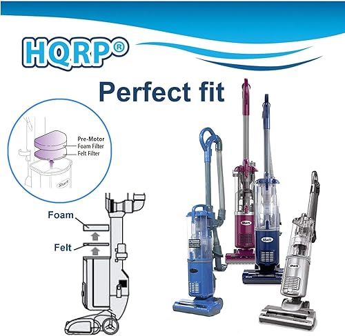 Miniatura 4 de HQRP Kit de filtro de espuma y fieltro compatible con Shark Rocket NV480, Shark Rotator NV450 Series - NV451, NV472, NV480, NV480 26, NV481, NV482,