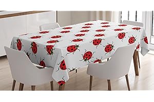 Whimsical Ladybug Tablecloth: A Symphony of Red and White