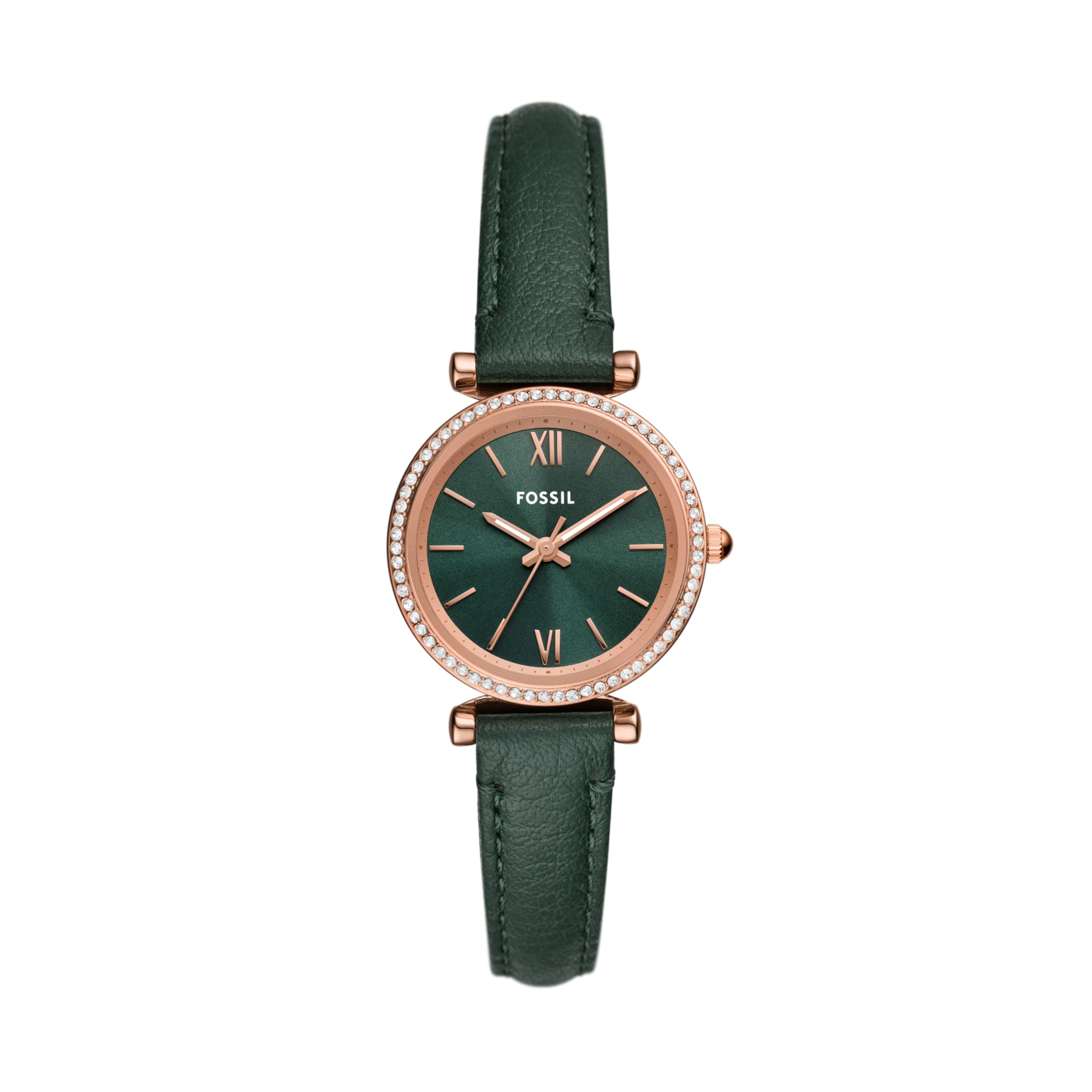 Fossil Leather Analog Green Dial Womens Watch-Es5370, Band Color:Green (B0D956LFQW) Amazon Price History, Amazon Price Tracker
