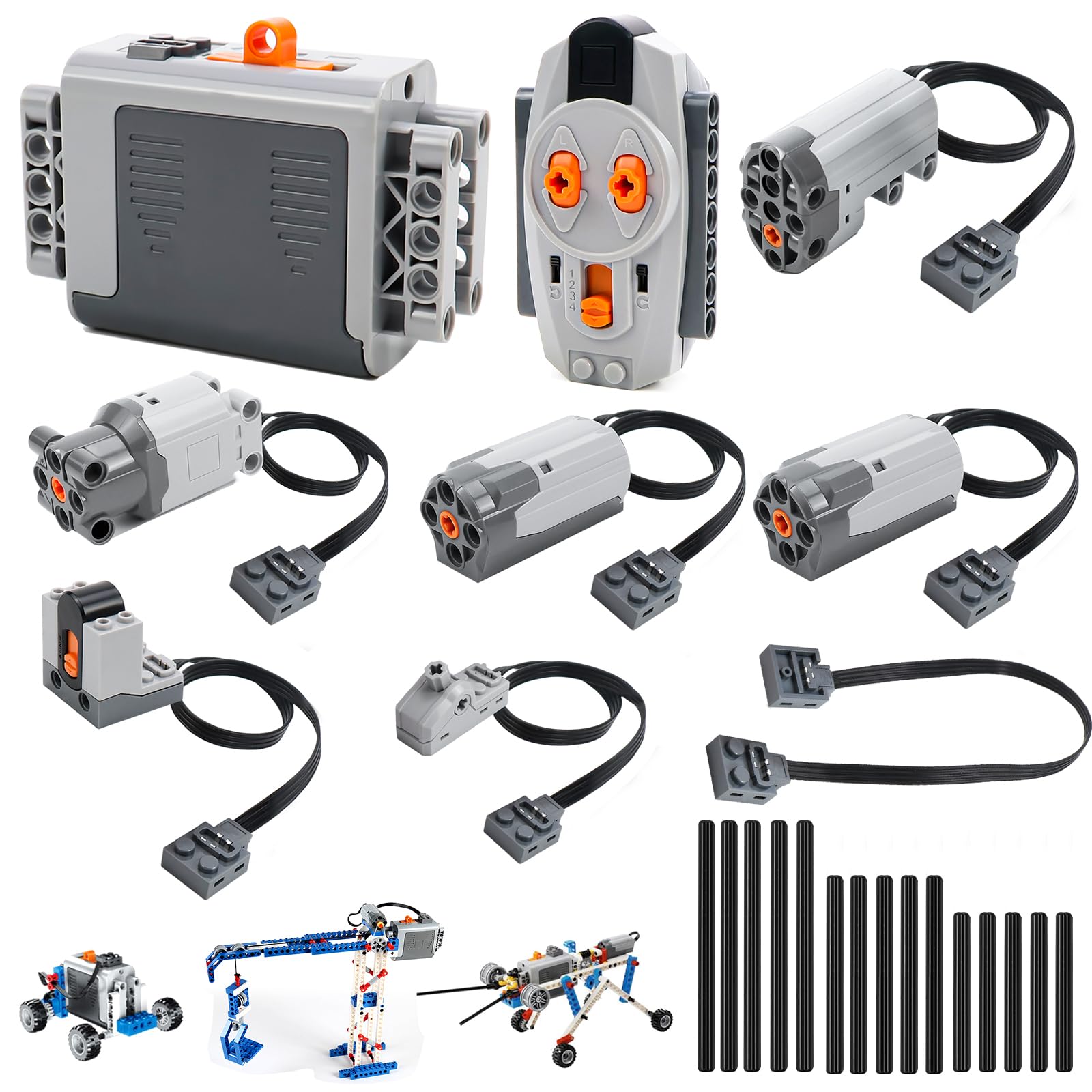 Technik Power Functions Servo Motor Function 25-teiliges Technik Motoren Set Technik Batteriebox Set Elektrisches Spielzeug-Motor, Technik-Power-Functions-Set für Kompatibel mit Lego Technic