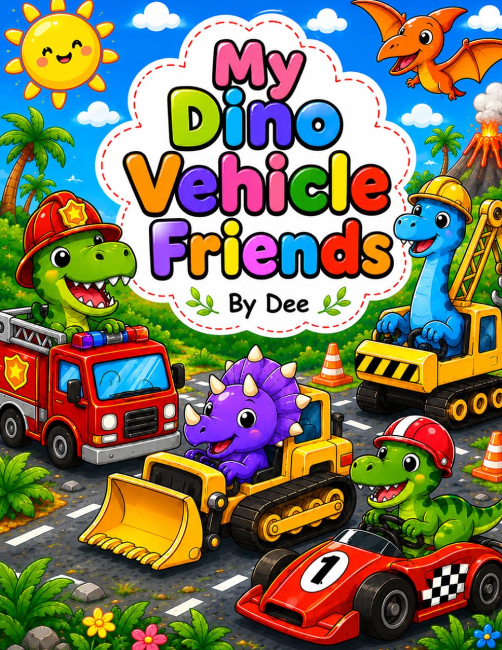 My Dino Vehicle Friends: A Fun Dinosaur and Vehicle Activity Book for Kids Ages 4–8