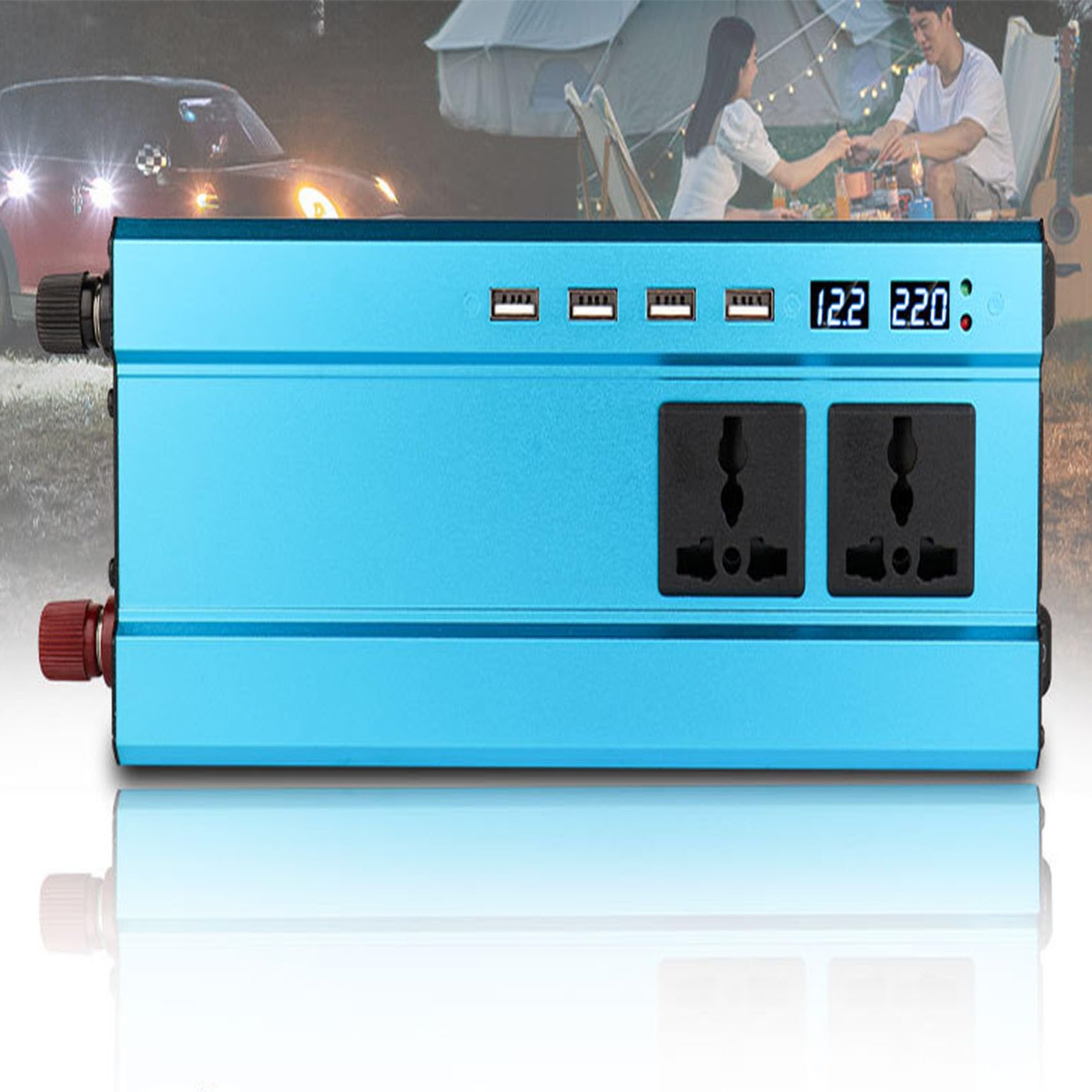 Onduleur sinusoïdal pur 12V 24V 48V 60V convertisseur de tension de 1000W pour voiture