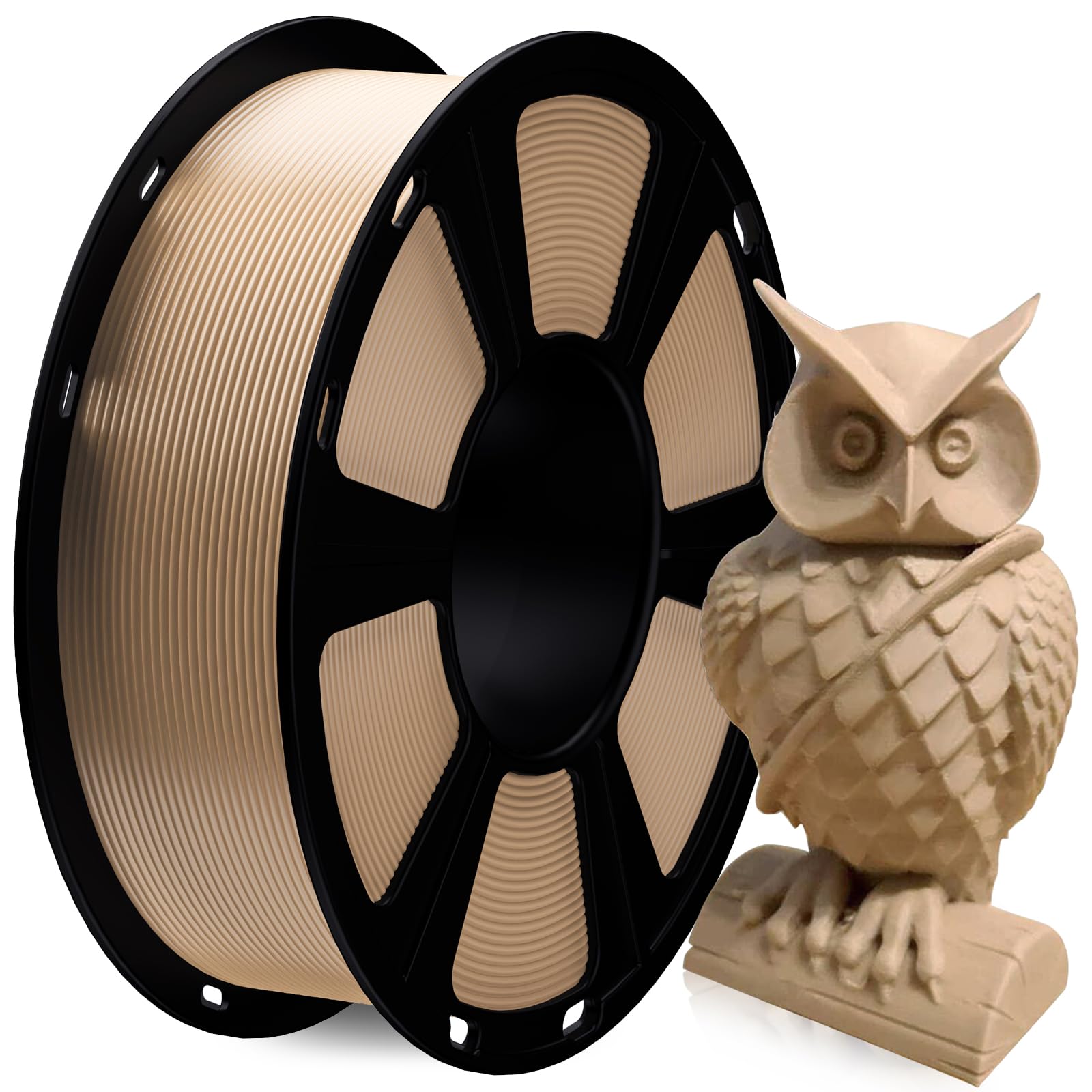 PLA Filament 1.75mm,GIANTARM 3D Drucker PLA filament 1 kg Spool Holz schwarz Walnuss
