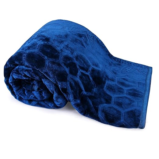 ACESQUARE Blanket for Double Bed | Mink Polyester 500 TC Winter Blanket/Comforter/AC Blanket/Quilt/Duvet/kambal for Double Bed.(Blue, Double Bed)