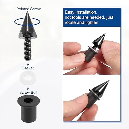 Miniatura 4 de ACROPIX Tornillos de carenado de motocicleta, tornillos para parabrisas, tornillos M5, tuercas negras, paquete de 15