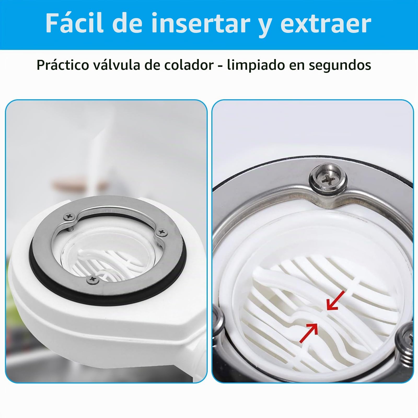 Juego de 4 filtros de desagüe para ducha y plato de ducha, filtro de pelo blanco, repuesto para válvula de filtro Viega, filtro de plástico para desagüe de sifón, protección eficaz contra atascos de