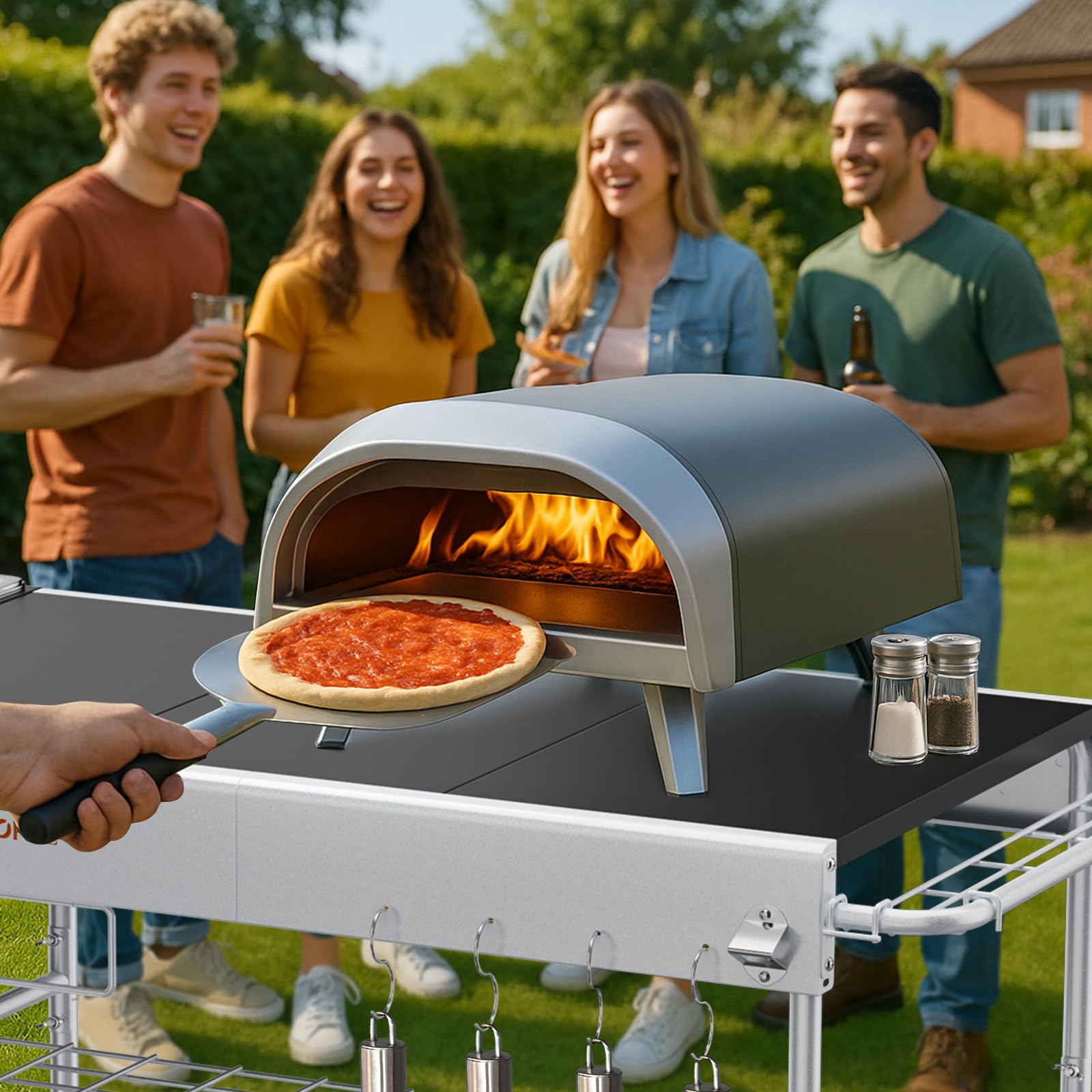 Table de four à pizza Ooni Koda/Karu/Fyra 128 x 64 cm support mobile barbecue d'extérieur Blackstone Griddle Cuisinart