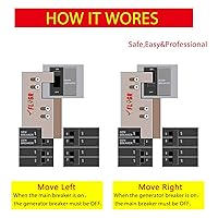 Vista 5 de Kit de enclavamiento para generador compatible con Eaton o Cutler Hammer Vertical Throw CH Series 150 o 200 amperios, 2 1/4 pulgadas