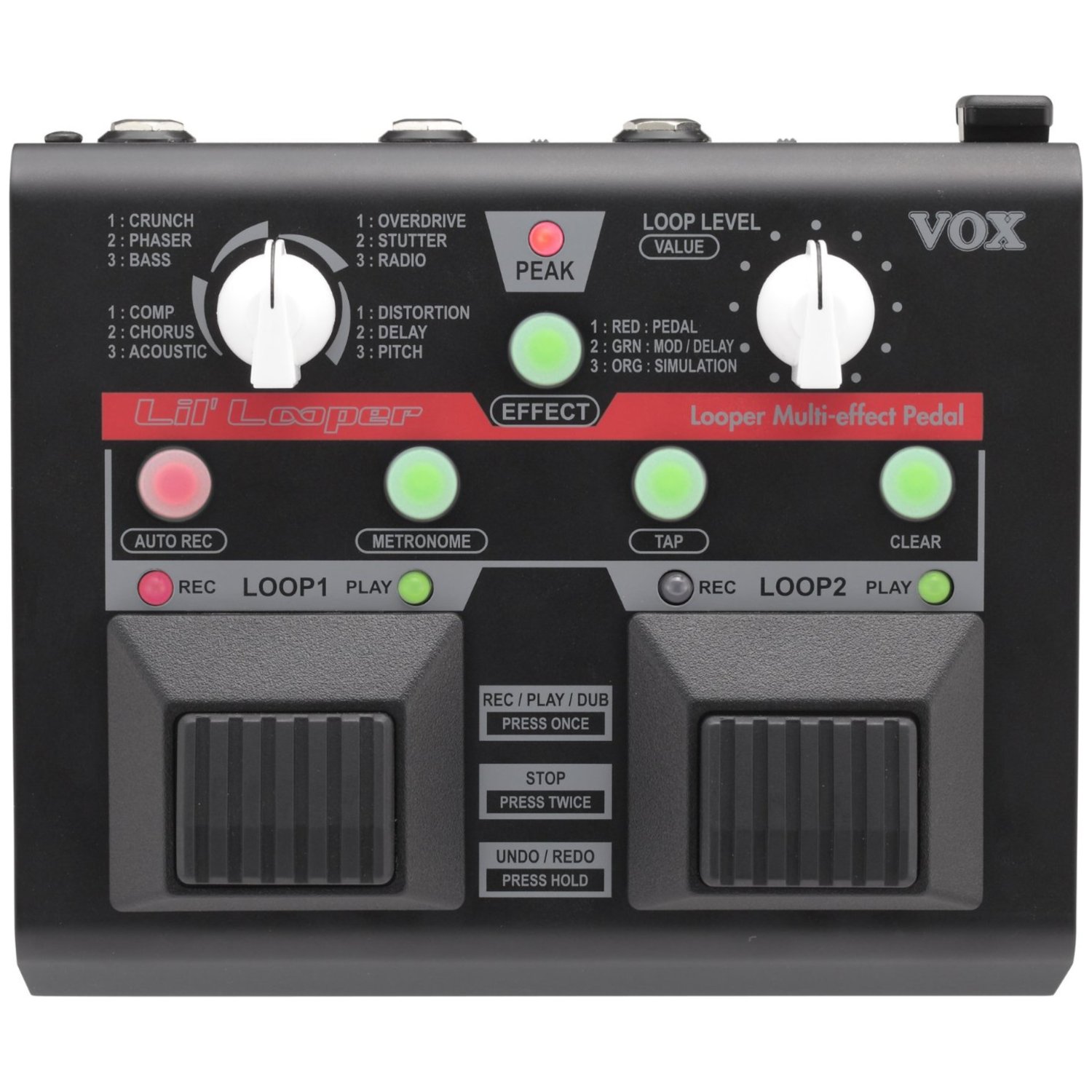 VOX Looper VLL-1 ヴォックス ループプロセッサー エフェクター VOX VLL- 1 Looper Lil' Looper Multi-effect Pedal : Amazon.in