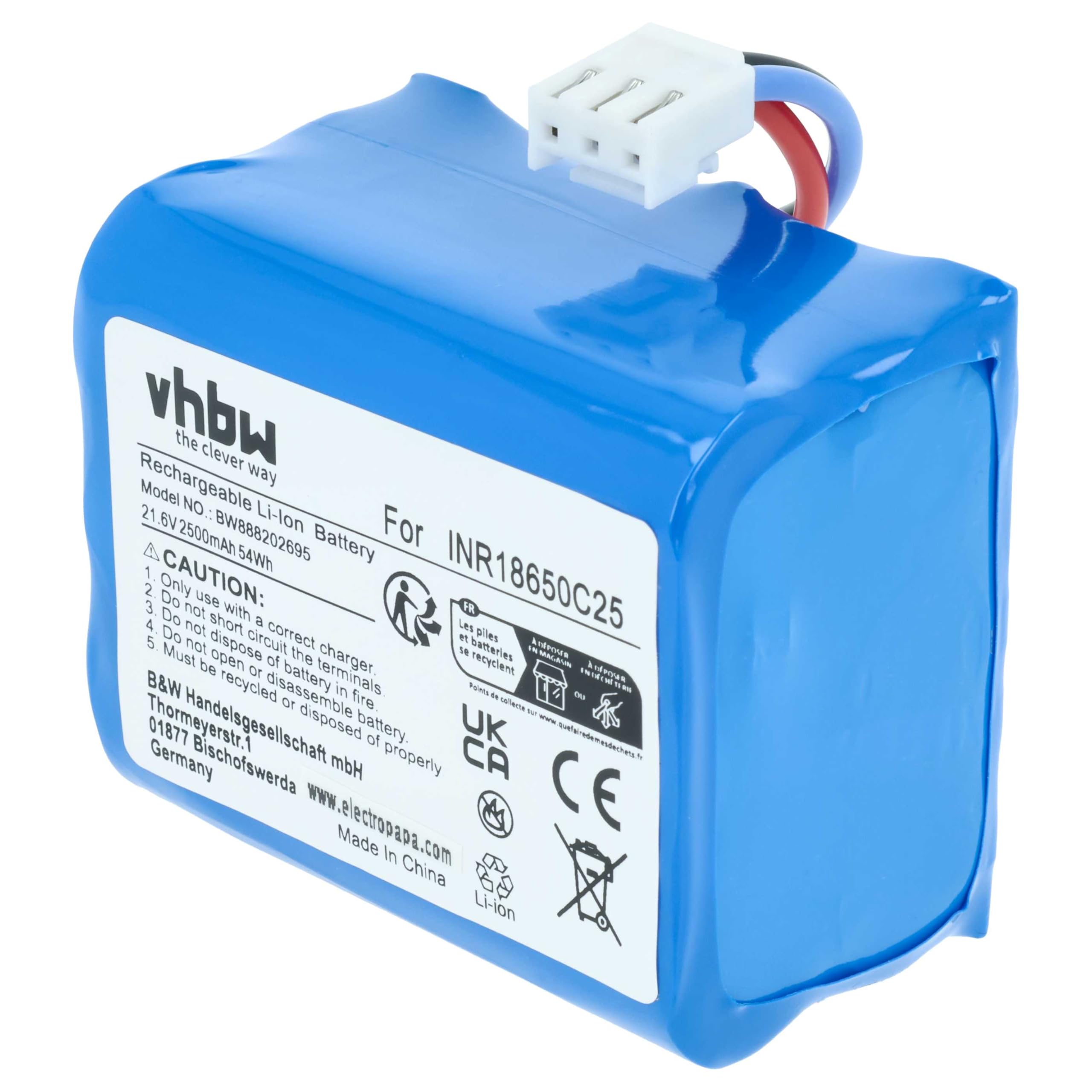 vhbw Bateria kompatybilna z Philips SpeedPro FC6725