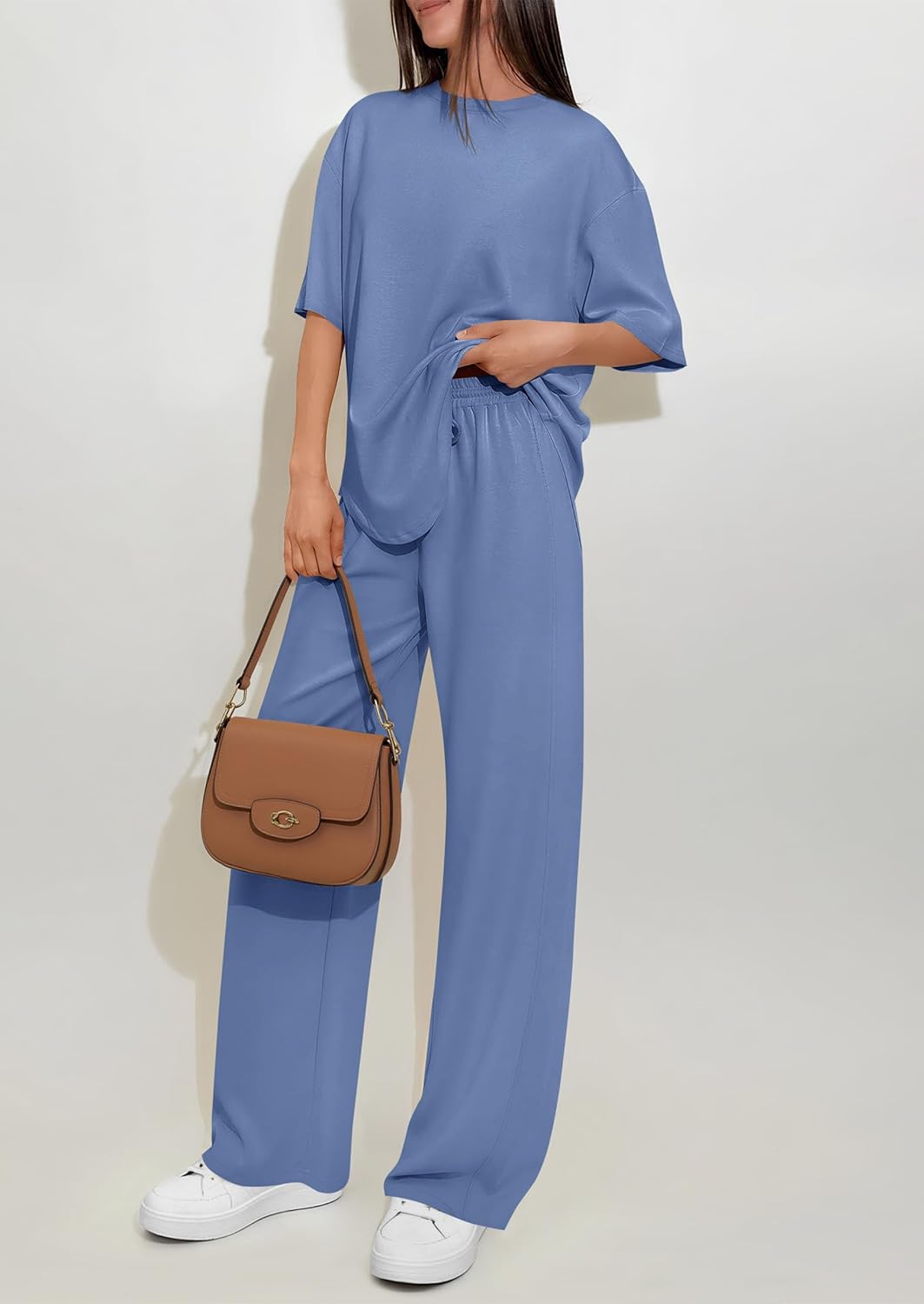 PRETTYGARDEN 2 Piece Lounge Sets for Women Summer 2026 Short Sleeve Matching Airport Travel Outfits Casual Spring Clothes - Image 7