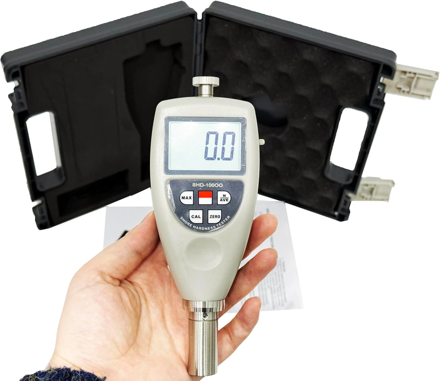 Shore OO Hardness Tester Durometer Shore OO Hardness Meter for Extremely Soft Rubber,Thermoplastic Elastomers,Sponge,Extremely Soft Plastics and Thermoplastics,Foams,Low-Density Textile Windings