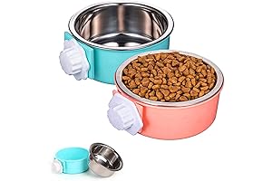 HERCOCCI Dog Crate Hanging Pet Bowls