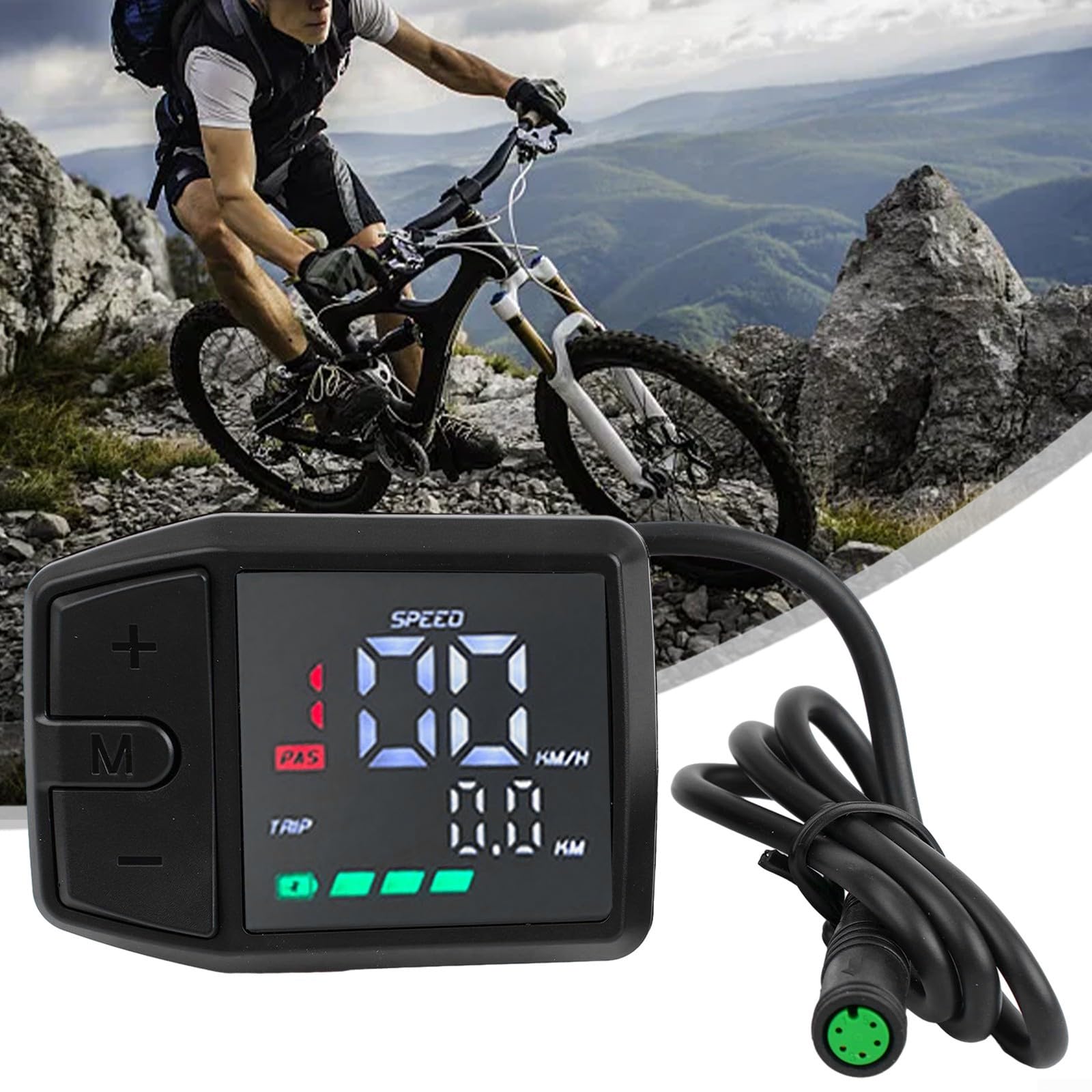 Compteur d'affichage LCD pour vélo électrique, étanche IP65, 25 MA, 24 V 36 V 48 V pour vélo électrique, scooter