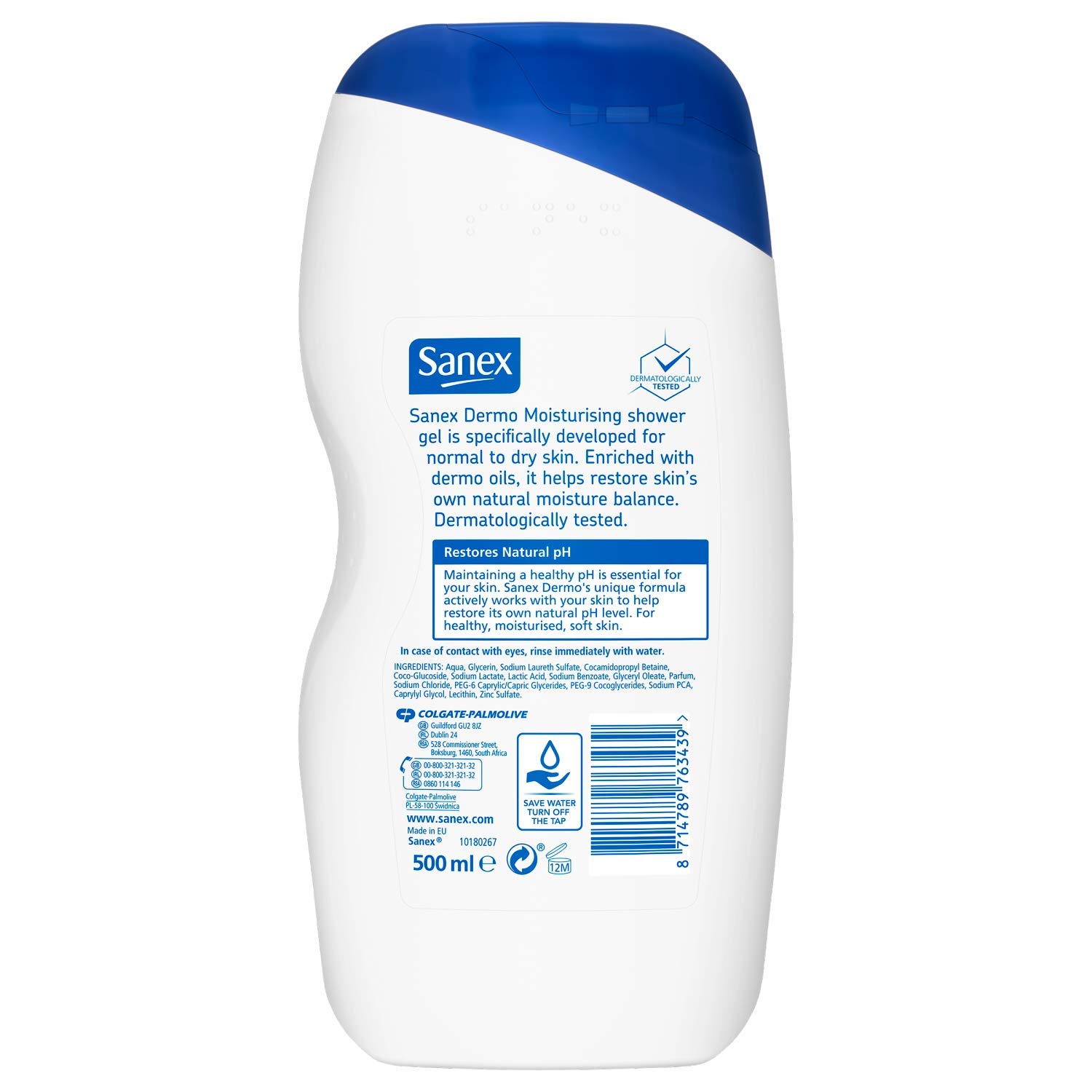Sanex Dermo Moisturising Shower Gel, 500ml Buy Online in United Arab