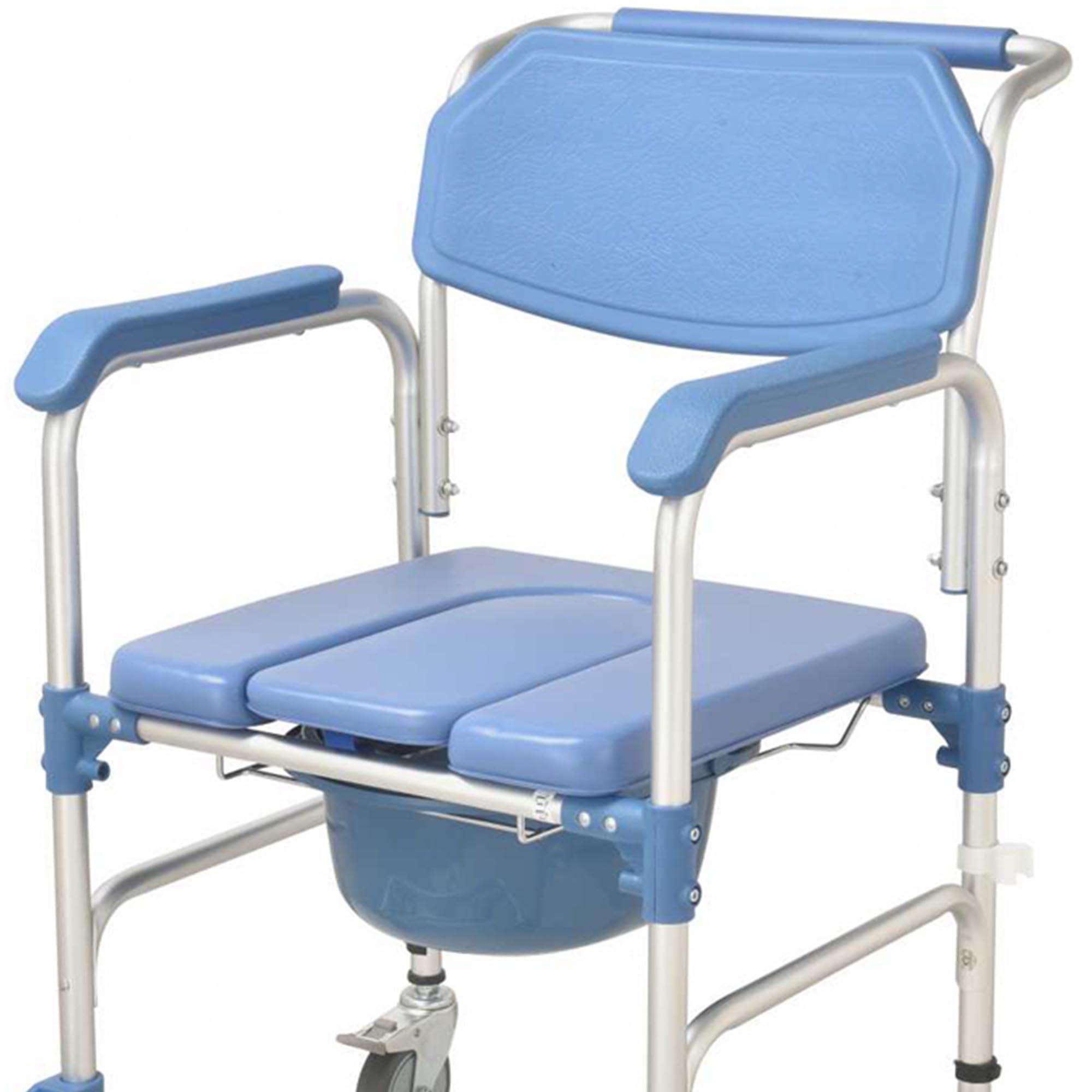 SEDIA A ROTELLE COMODA BLU