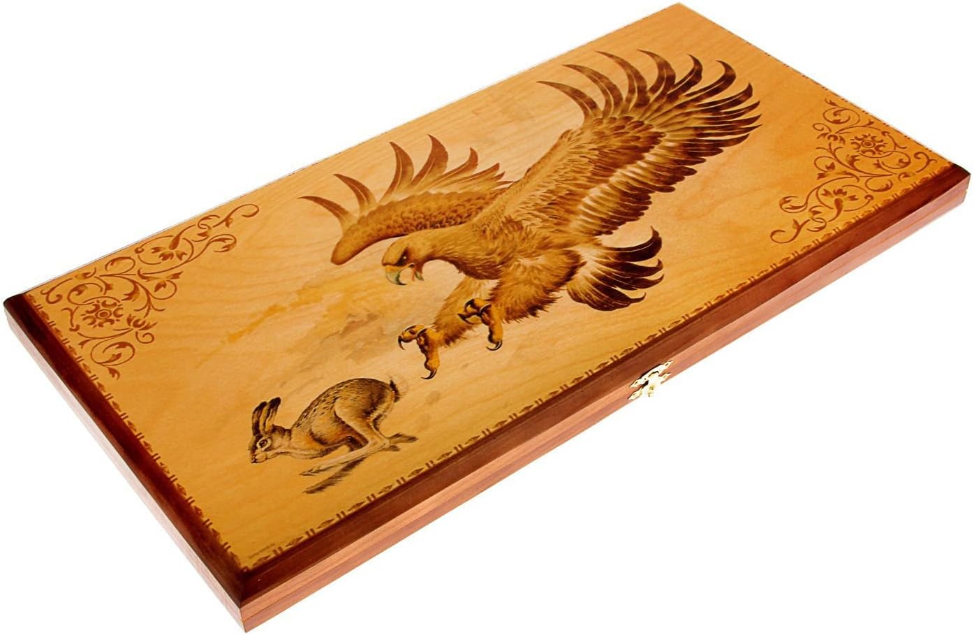 20" Wood Backgammon and Checkers Game Set Hunting