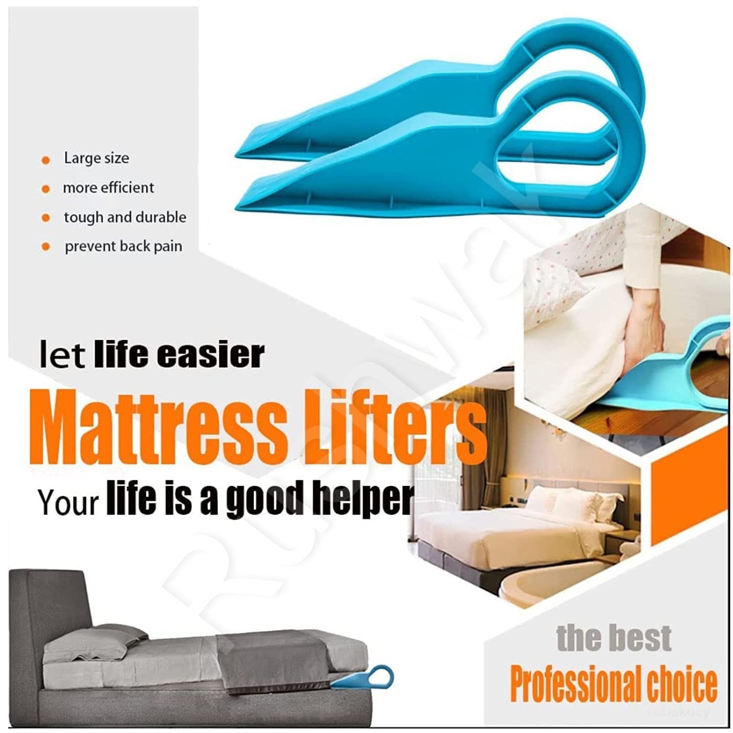 PEAKTASTE 2-Pack Mattress Lifter & Bedsheet Tucker, Bed Making Tool 2