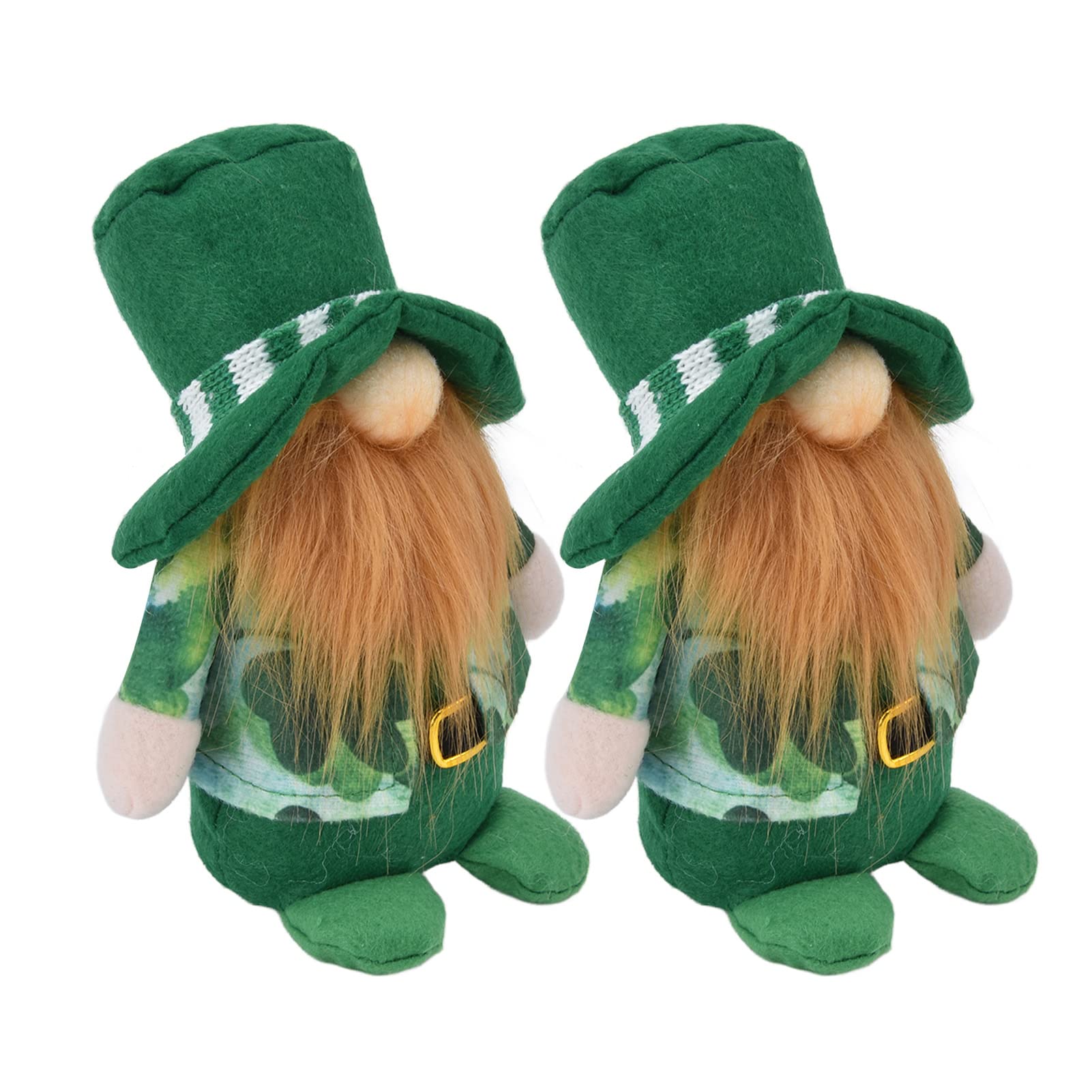 2 Poupées Gnomes Saint Patrick Vert - Décoration Chance Et Fête Irlandaise