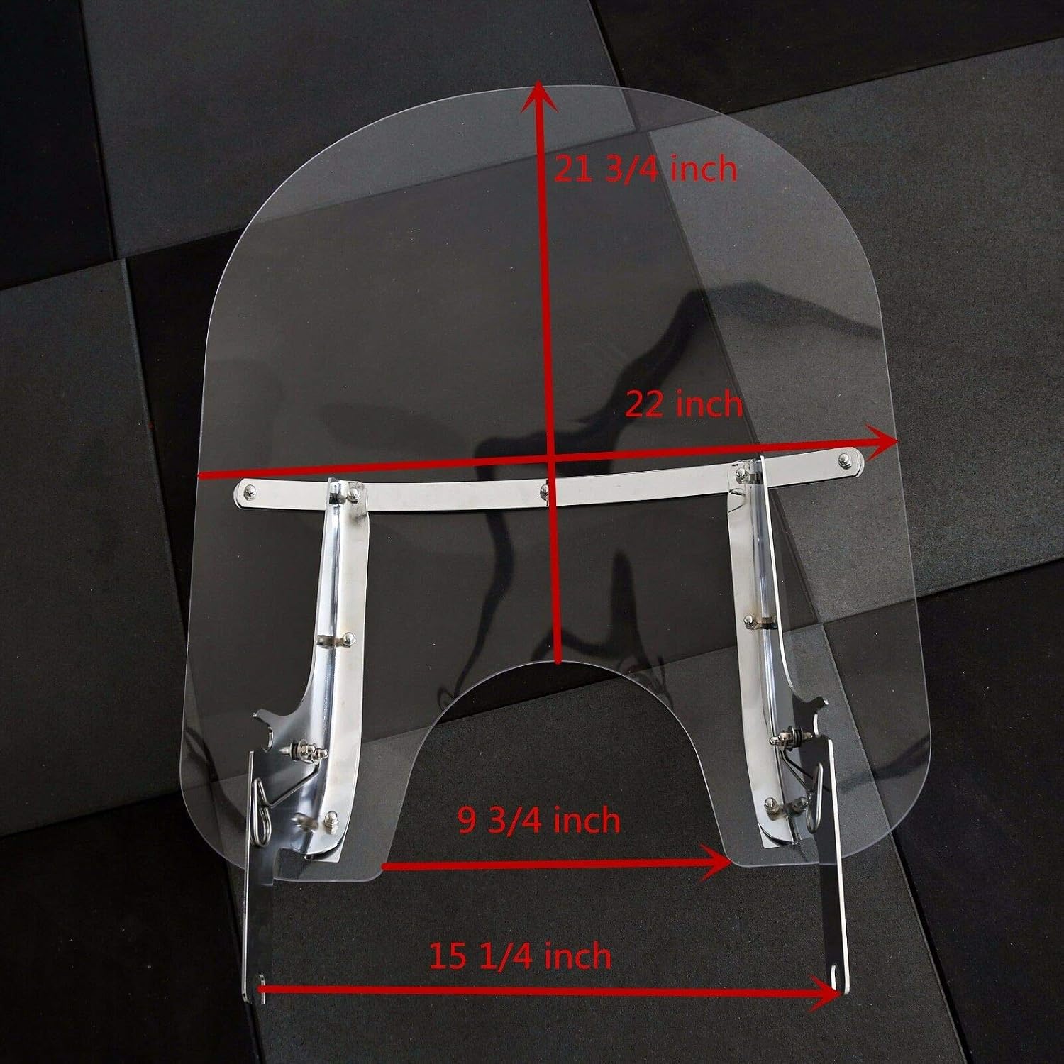 Clear Detachable Quick Release Windshield 29'' x 22'' Compatible With 1994-2022 Harley Davidson Touring Road King FLHR FLHRS FLHRCI w/ Bracket Mounting Bracket
