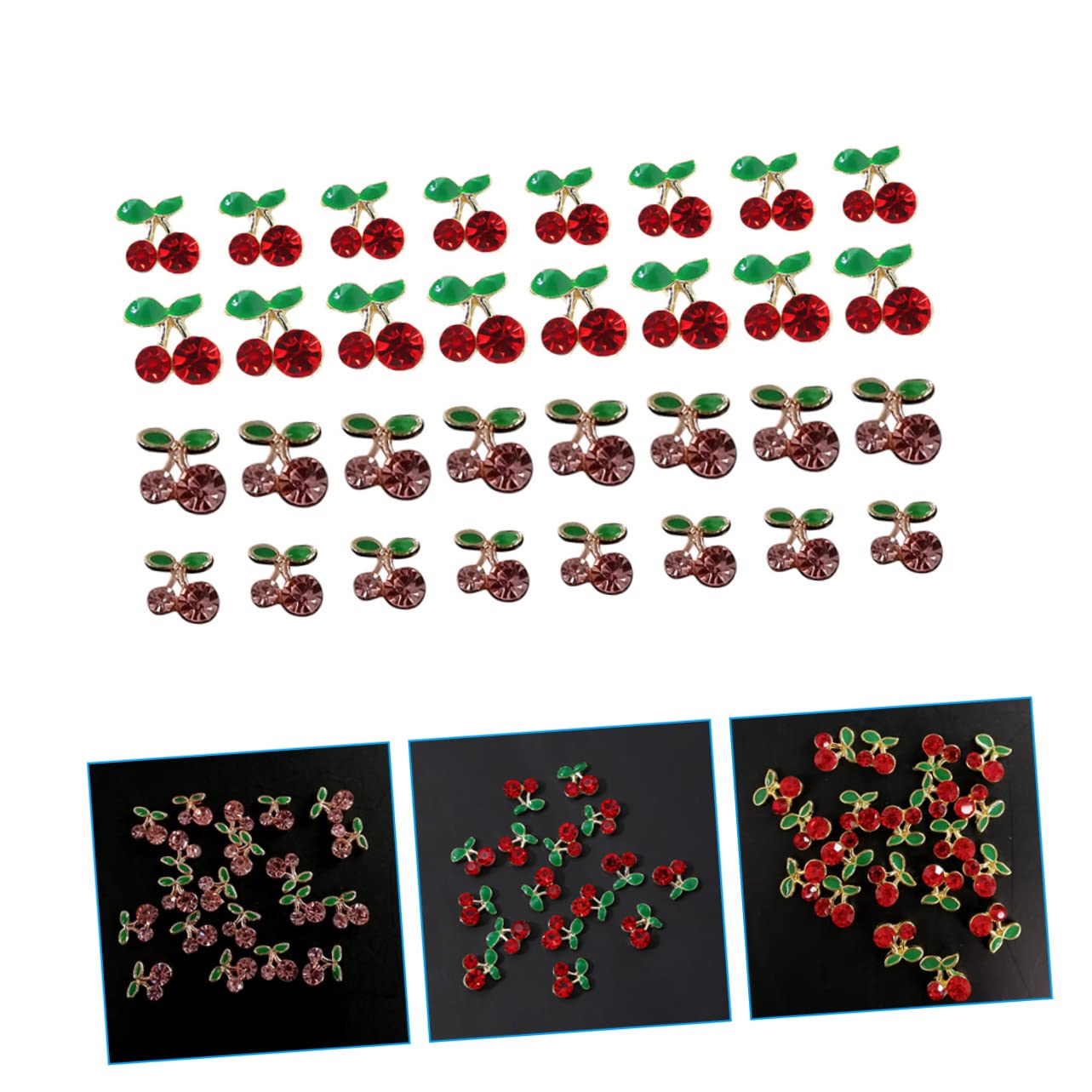 Abaodam 96pezzi Ciondoli Per Unghie Forma Di Decorazioni Nail Art Con Strass Per Manicure Di Ornamenti Per Unghie Per Donne e Appassionati Di
