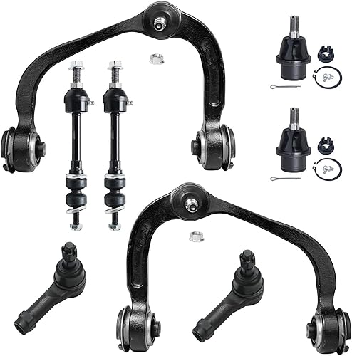 Detroit Axle - Kit de suspensión delantera 4WD de 8 piezas para Ford F-150 Lincoln Mark LT 05-08 2005 2006 2007 2008, 2 brazos de control