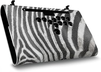 Glossy Glitter Gaming Skin Compatible with Victrix Pro FS-12 - Zebra Closeup - Premium 3M Vinyl Protective Wrap Decal Cover - Easy to Apply | Crafted in The USA by MightySkins
