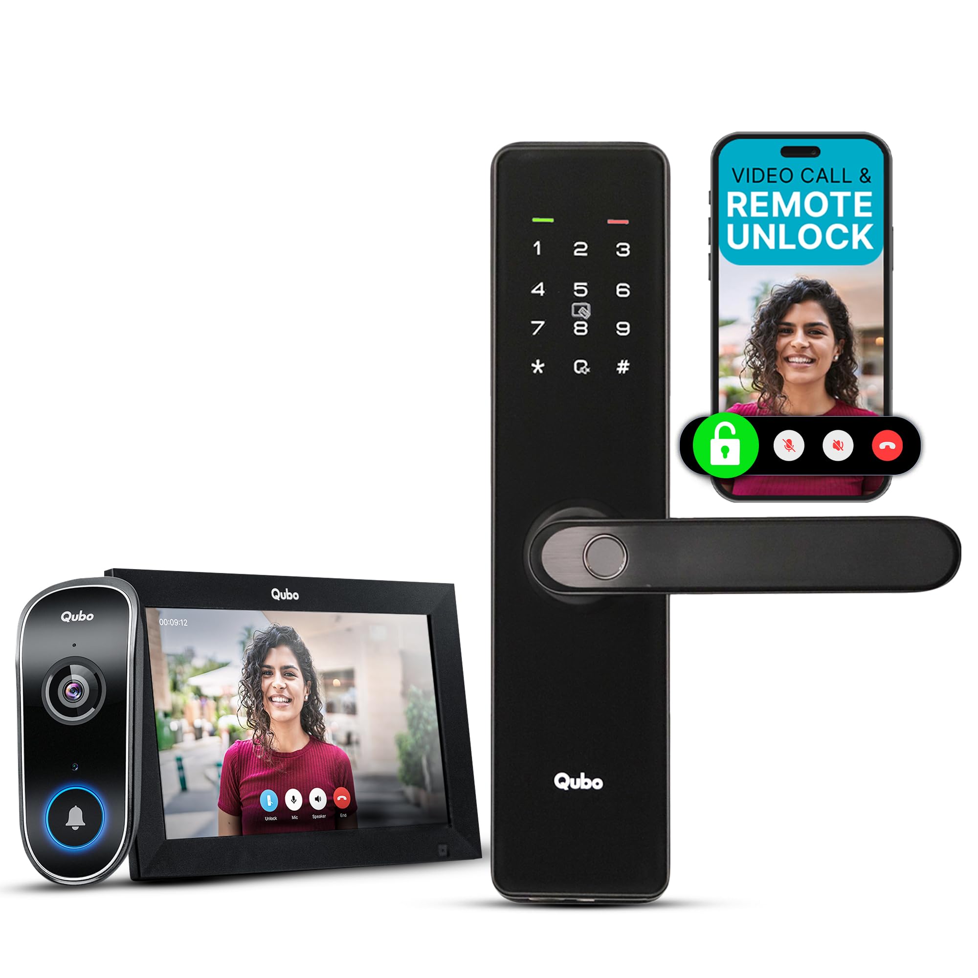 Qubo Smart WiFi Video Doorbell from Hero Group | Instant Phone Visitor Video Call | Intruder Alarm System | 2K FHD Camera | 2-Way Talk | Alexa & OK | Plug and Play AC Chime | Made in India — Amazon image 11