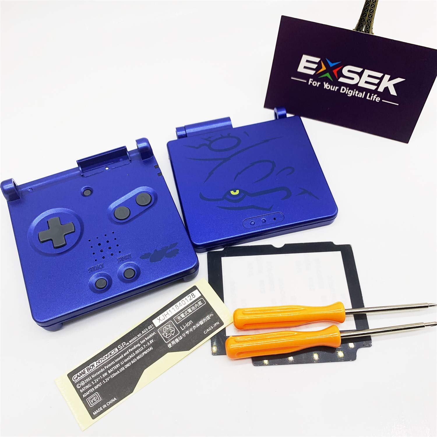 Shell Pack Parts Snapklik.com : EXSEK GBA SP Shell Case, Full Parts Replacement Housing ...