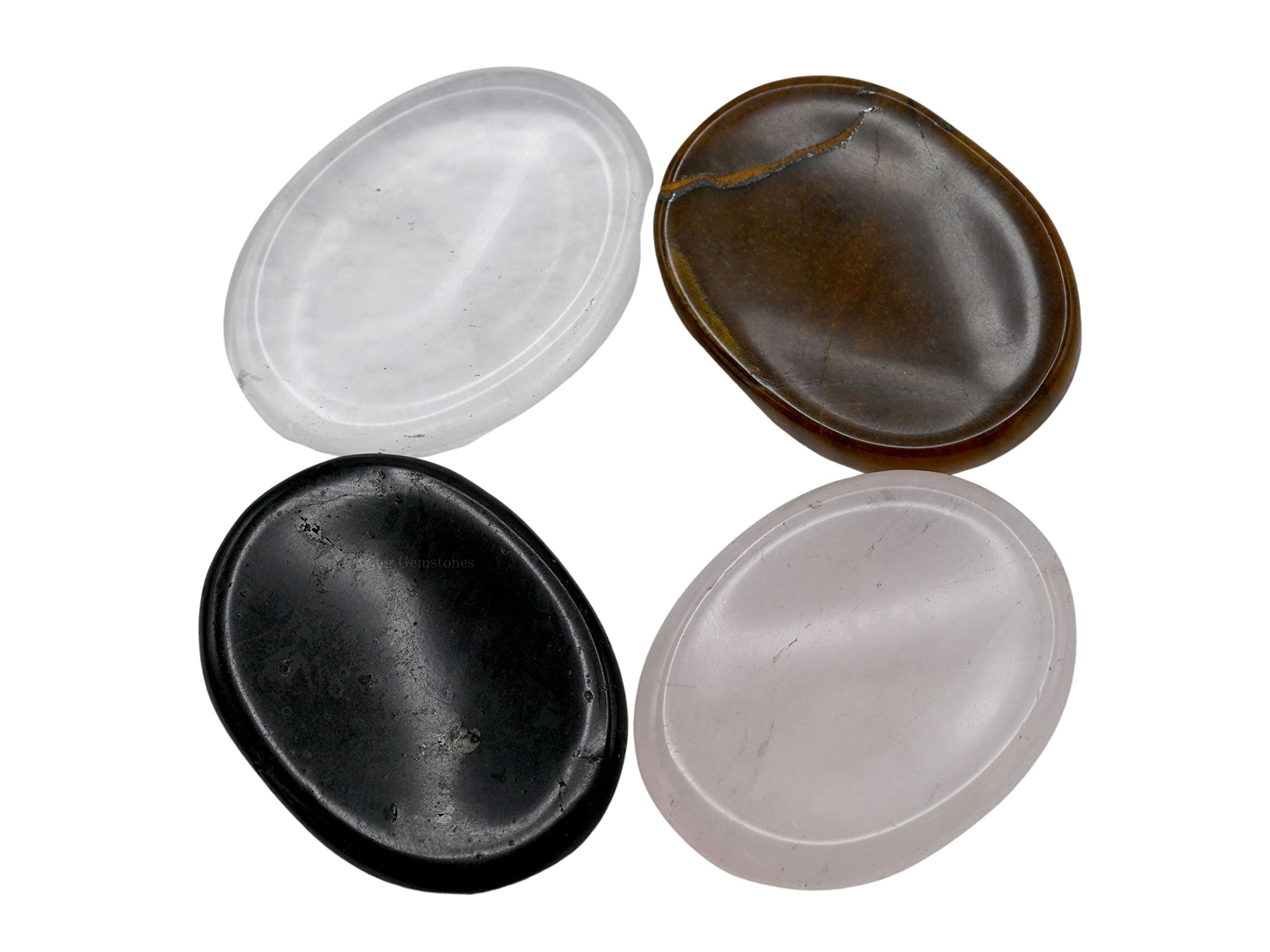 Bulk Worry Stones for Anxiety, Set of 4 Meditation Healing Crystal