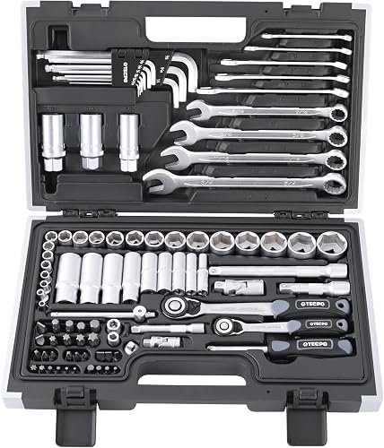 TecPo Inch Tool Set Harley Socket Spanner Nuts Sizes Nut … - 1