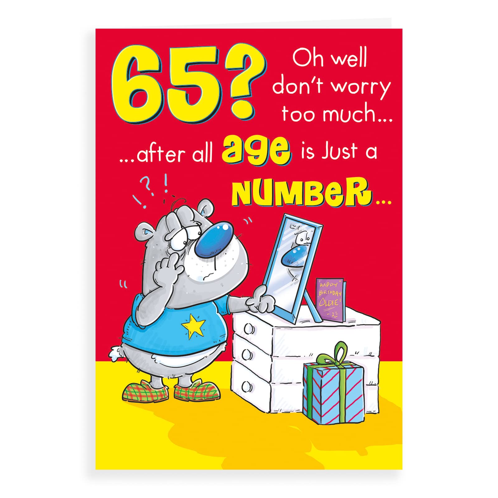 Humour Milestone Age Birthday Card Age 65 M - 9 x 6 inches - Regal Publishing