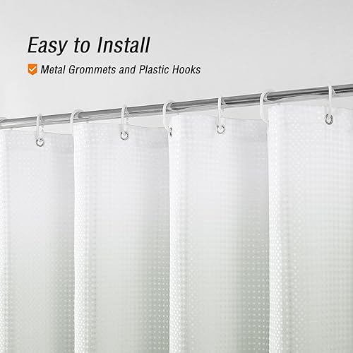 Miniatura 5 de Gibelle Cortina de ducha verde salvia, cortinas de ducha degradadas para baño, juego de cortina de ducha de tela texturizada de tejido gofre con