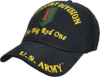 MWS U.S. Army 1ST Infantry Division The Big RED ONE Direct Embroidered Hat Color Black
