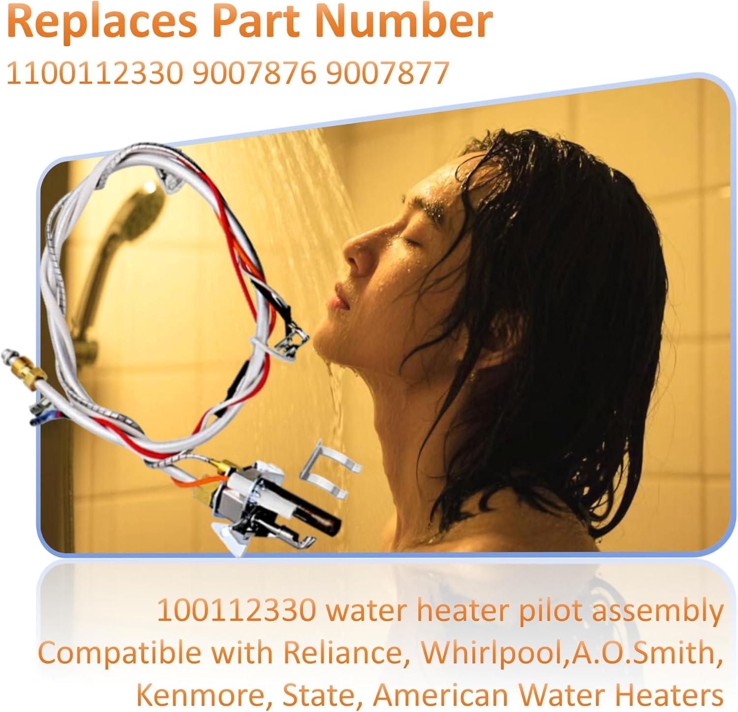 Long Term Heating Function 100112330 Water Heater Pilot Assembly Reliance Gas Thermopile Assembly Compatible with Reliance, State, A.O. Smith, and American Branded Heaters