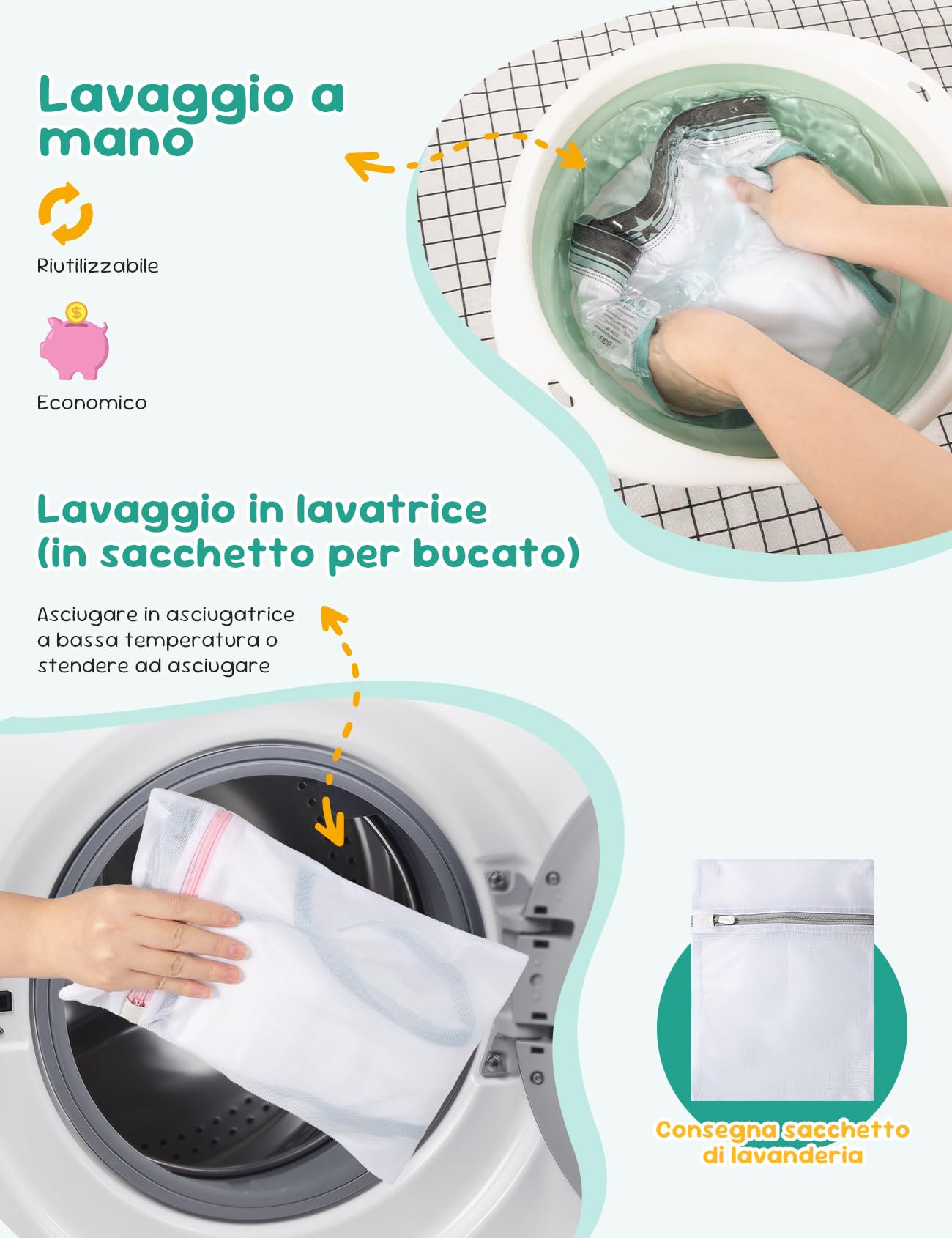 Carer Confezione da 3 Mutandine per Incontinenza Bambino 60 ml Assorbimento Intimo in Cotone Morbido per Incontinenza Leggera Riutilizzabili 122-128