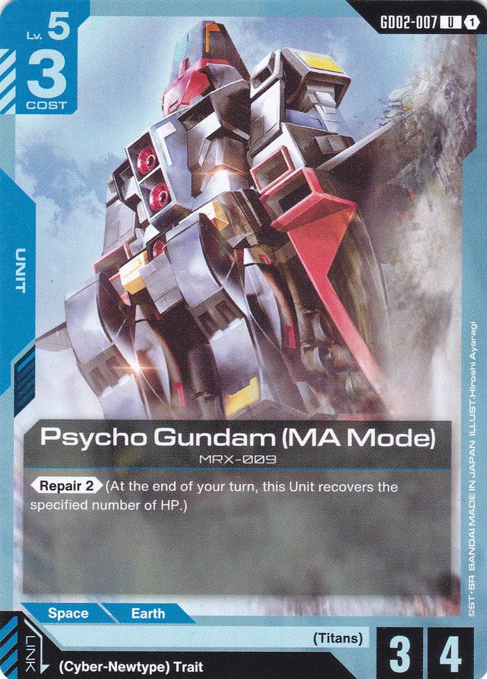 Psycho Gundam (MA Mode) MRX-009 - GD02-007 - Uncommon - Englisch - Dual Impact [GD02] - GUNDAMN - TCG - mit LMS Grußkarte