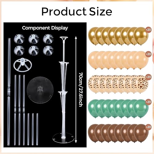 Miniatura 10 de Juego de 12 soportes de globos de elefante para baby shower, para mesa, elefante rosa con centros de mesa, decoración para temática de elefante,