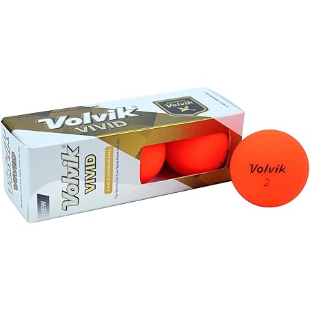 Amazon Volvik ボルビック ゴルフボール Volvik Vivid 3個入り オレンジ Volvik ボルビック ゴルフ ボール