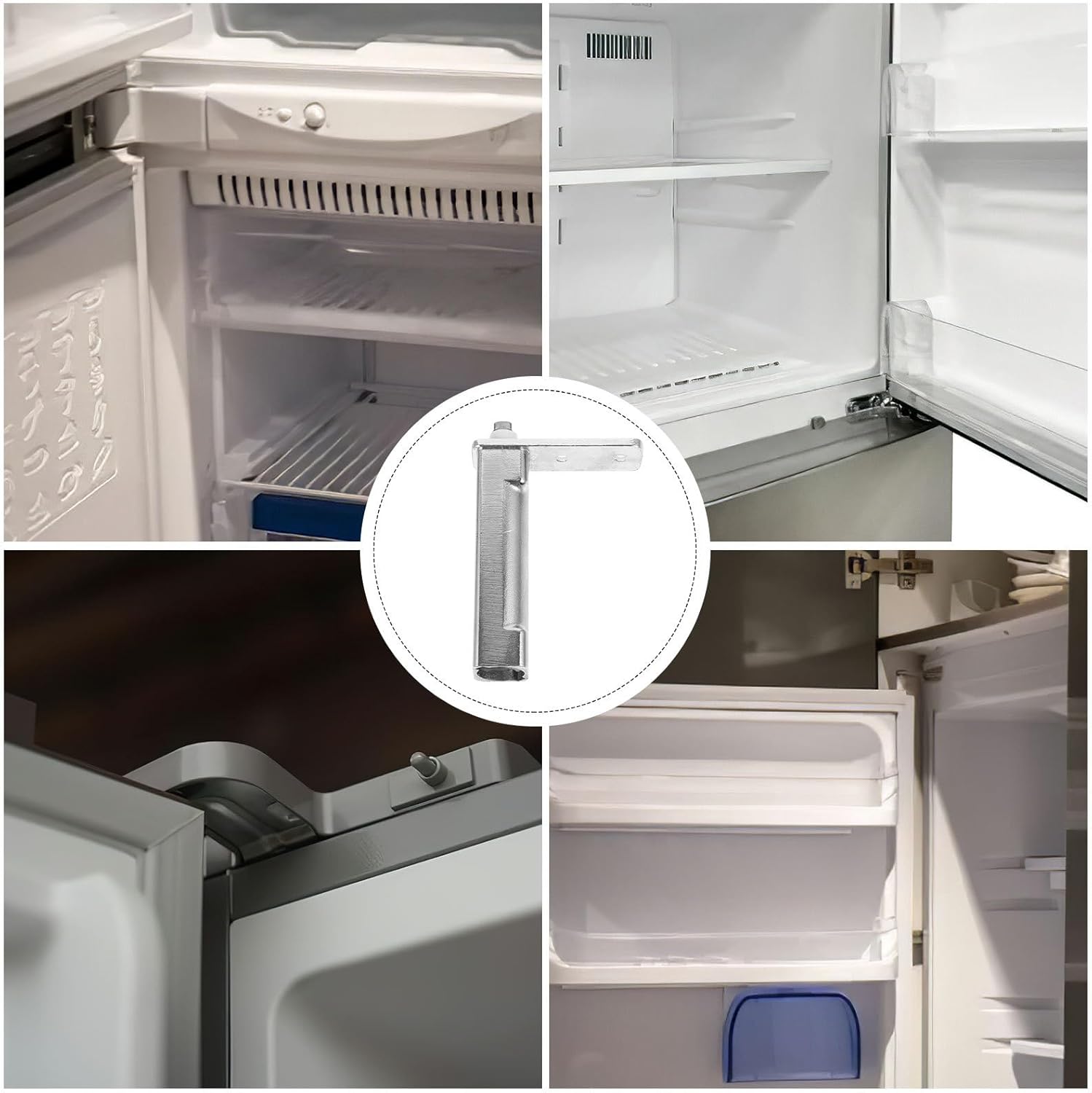 Freezer Door Pivot Hinge Replacement - Stainless Steel Spring Hinges for Refrigerator Freezer Door Parts