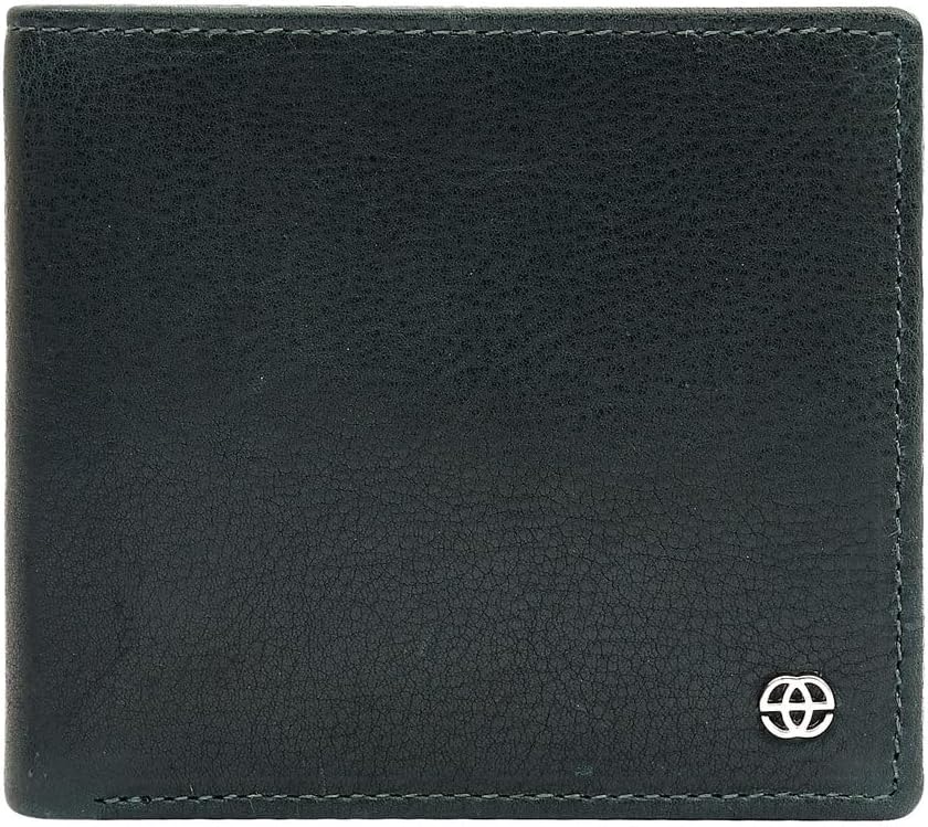 eske Kent Genuine Leather Mens Bifold Wallet - Textured Pattern - 13 Card Holders