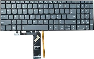 Backlight Keyboard Replacement for Lenovo ideapad 3-15IIL05 3-15ADA05 3-15ARE05 3-15IGL05 ideaPad 330s-15IKB S340-15IWL S340-15API S340-15IIL Laptop Lenovo Keyboard US Layout Gray